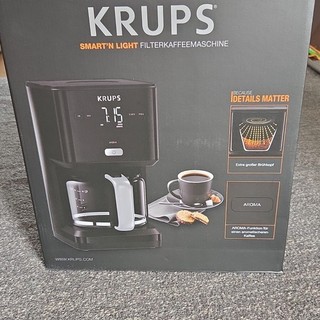 Krups Smart'n Light Filterkaffeemaschine schwarz 15 Tassen Glaskanne Timer
