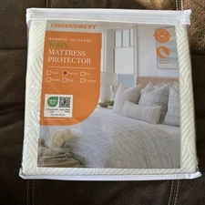 Choegobest Bamboo Jacquard Wavy Mattress Protector Twin XL