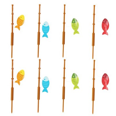 8 Pcs Kuchenaufsatz Tortenfigur Angeln Kuchendekorationen Ozean Cupcake Topper
