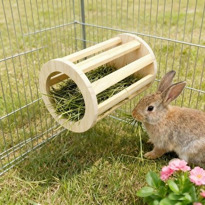 Rabbit Hay Feeder Multifunction Food Manger for Ferret Guinea Pig Chinchilla