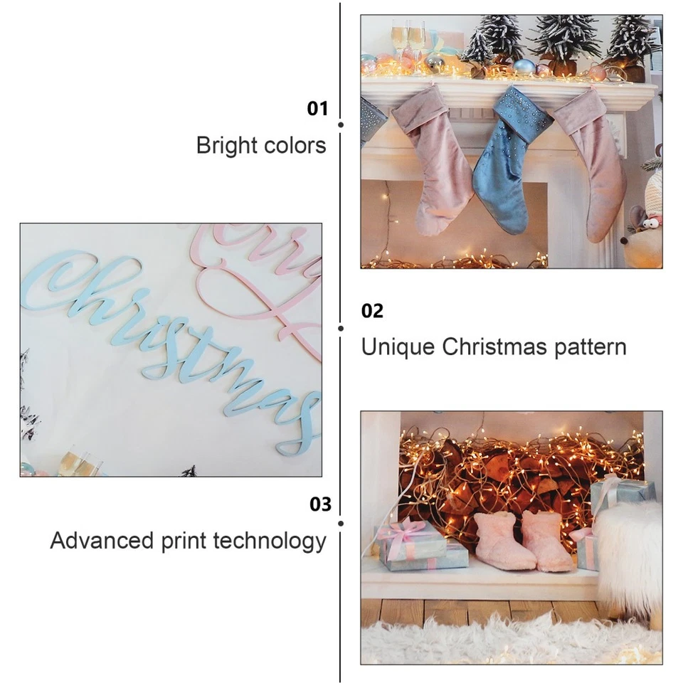 1PC Creative Photo Fond de Noël Thème de Noël Photographie de détail - Photo 4/4