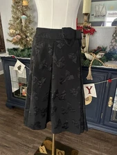 Kate Spade Skirt The Rules Bow Themed Black Pleated Mini Skirt Black Sz 6