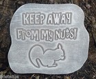 Squirrel plaque mold garden ornament stepping stone mould 11.5" x 10" x 3/4"