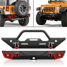 Off-road Rear/Front Bumper For 2007-2018 Jeep Wrangler JK JKU Unlimited Textured