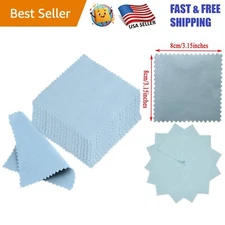 50  Suede Jewelry Cleaning Cloths - 3.2'' Polishing Wipes for Luxury Care