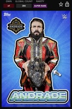 2025 WWE Topps Slam Stickers Blue - ANDRADE (Topps Slam Digital Card