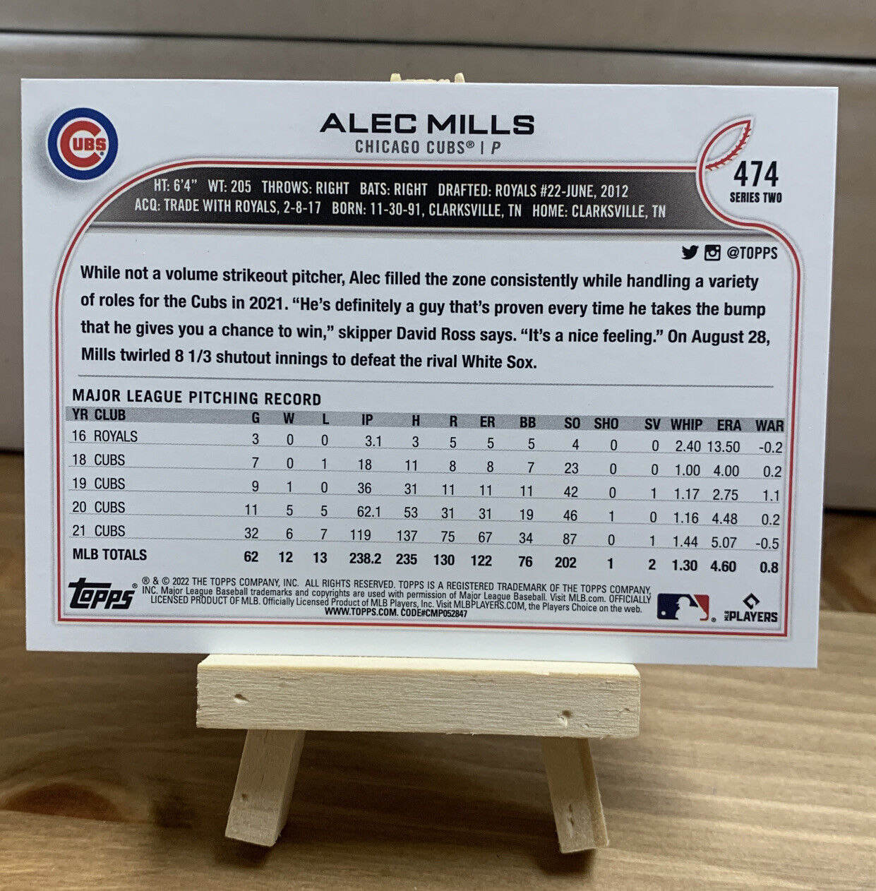 20) 2022 Topps Series 2 #474 Alec Mills Chicago Cubs Lot | eBay