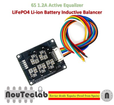 6S 1.2A Li-ion Lifepo4 Lithium Battery Active Equalizer Balancer Inductive BMS
