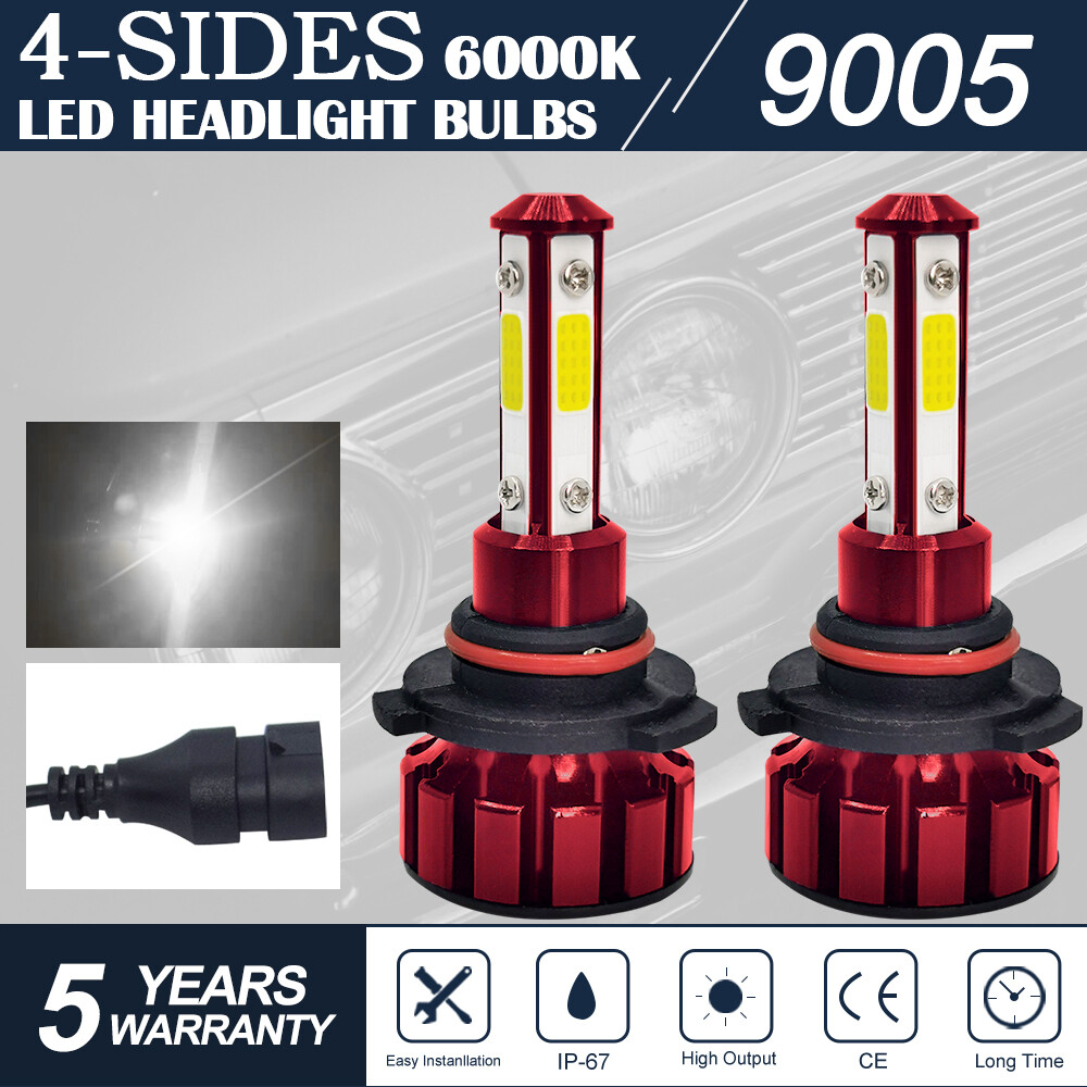 Wiswisglow 9006 9005 LED Headlight Bulbs, HB3 HB4 High Beam/Low Beam 20000 Lumens Super Bright 6000K Cool White CSP Chips Conversion Kit Hi Lo Beam Combo Package (2 Sets - Foto 9