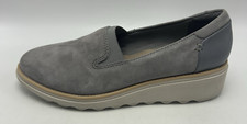 Clarks Collection Loafers Womens 6 M Wedge Gray Suede Comfort Capsule Minimalist
