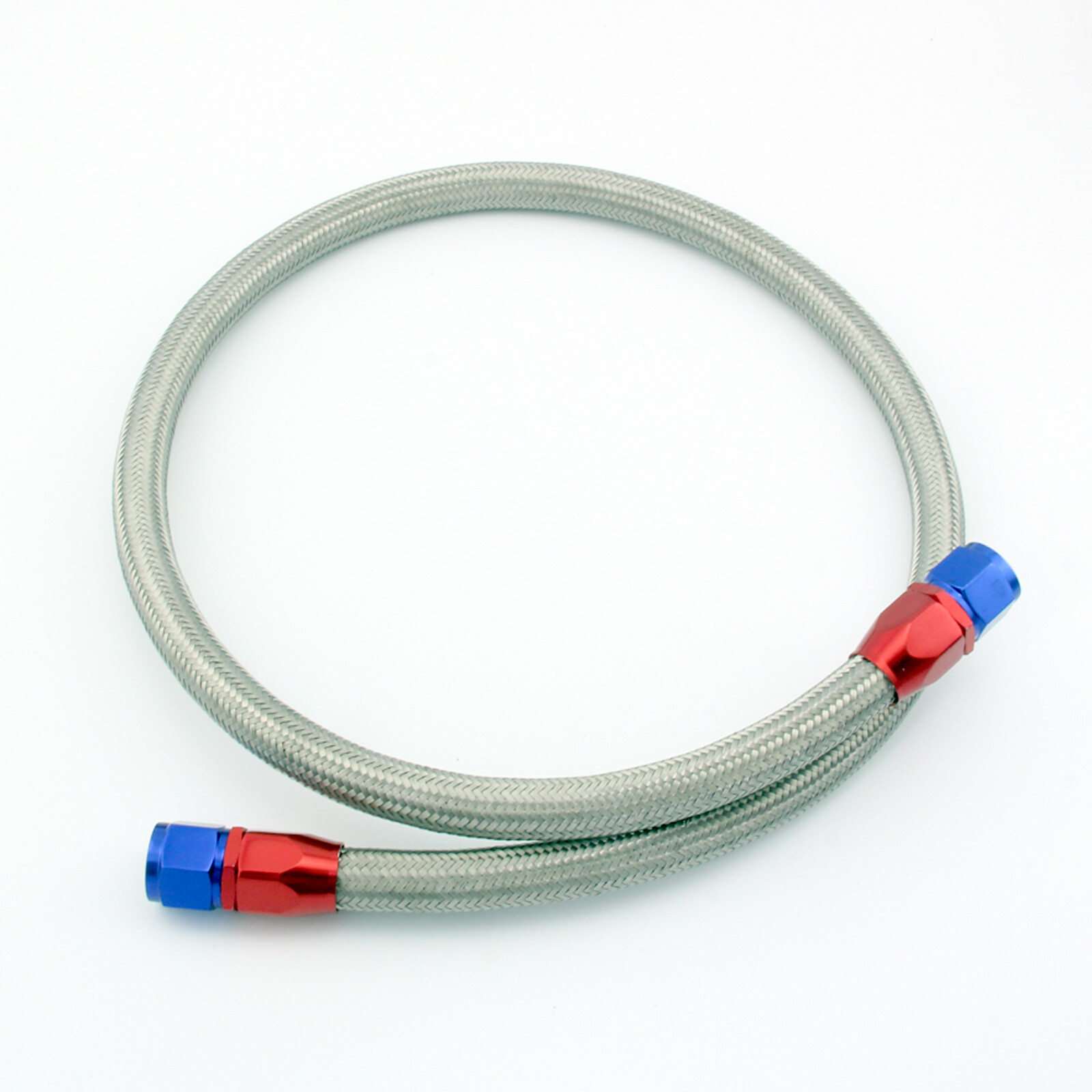 AN10 Nylon Braided Oil Fuel Line Hose 1.2M Straignt Swivel Fitting red