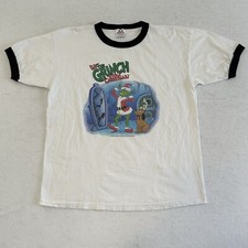 Dr. Seuss How The Grinch Stole Christmas Vintage Shirt Jim Carrey Promo Movie XL