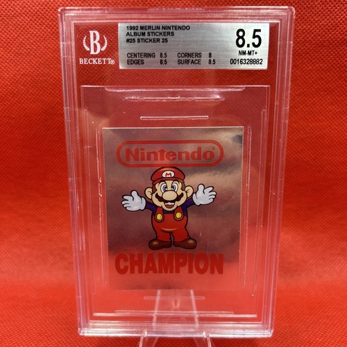 BGS 8.5 1992 Merlin Nintendo Album Stickers #25 Graded