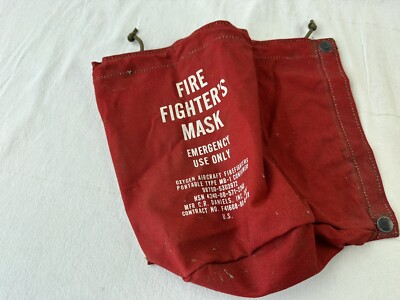 FIRE FIGHTER'S MASK oxygen aircraft portable type MB-1 container red bag only