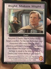 RIGHT MAKES RIGHT 1999 SEVERED DREAMS BABYLON 5 CCG COLLECTORS CARD NEAR MINT UN