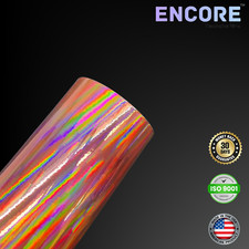 Encore  EFX21 Pink Holographic Adhesive Vinyl for Decals/Stickers - MADE IN USA