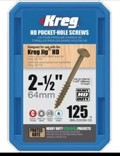 Kreg Protec-Kote #14 x 2-1/2 In. Square Coarse Thread Maxi-Loc Head HD