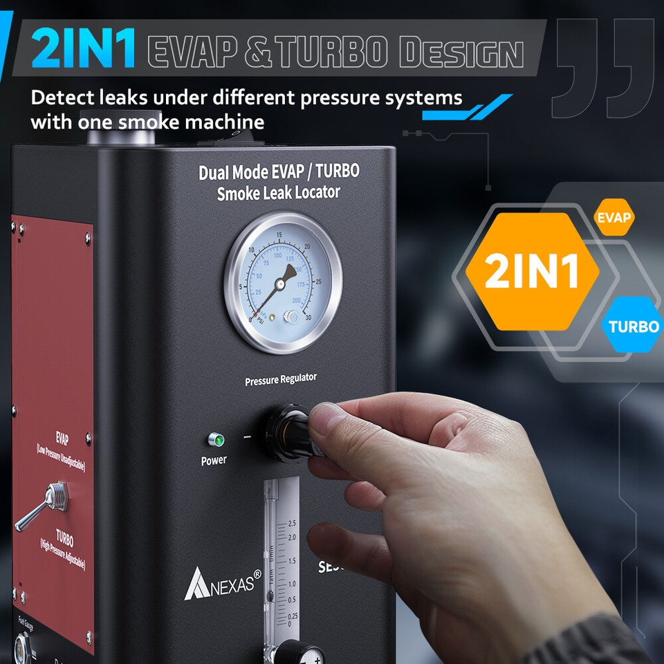 EVAP Turbo Dual Mode Car Leak Detector Truck Smoke Machine Pipe Vacuum