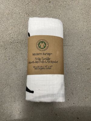 Modern Burlap Organic Muslin Swaddle Breathable Multi-Use blanket