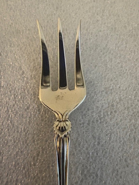 Sterling Silver Whiting Mfg Co Cocktail Fork 5 1/2" Geo.T Brodnax "B" monogram