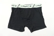LAYER 8 BLACK MINT GREEN SMALL QWICK-DRY PERFORMANCE BOXER BRIEFS UNDERWEAR MENS
