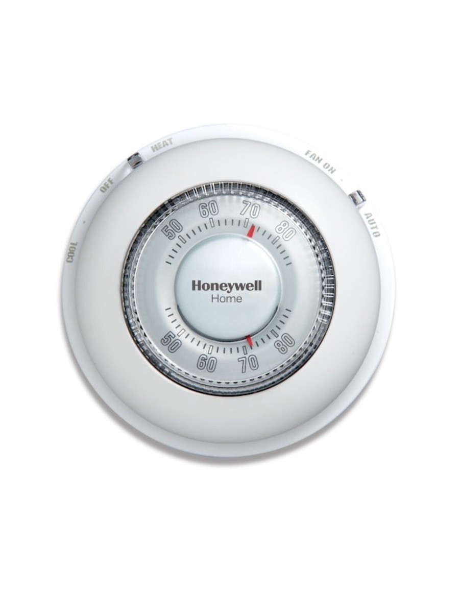Honeywell CT87N1001 Round Heat/Cool Manual Thermostat White