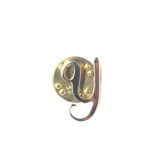 Letter Y Initial Pin Gold Tone Lapel Collectible Vintage