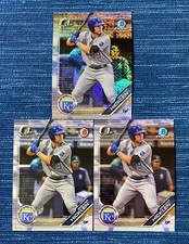 Lot 2019 1st Bowman Chrome Mega Box Mojo Base Brewer Hicklen Prospect Royals
