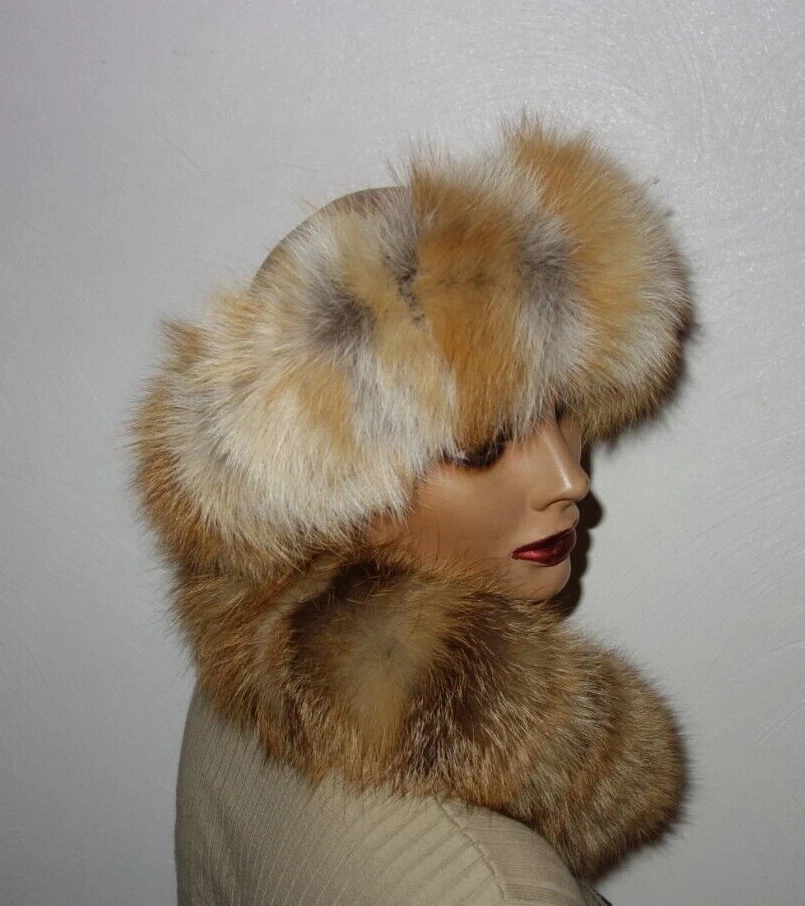 Fuchs Pelz Stirnband Echtfell Sky Haarband Real Fox Fur Fellkragen Kragen Schal - Bild 4 von 4