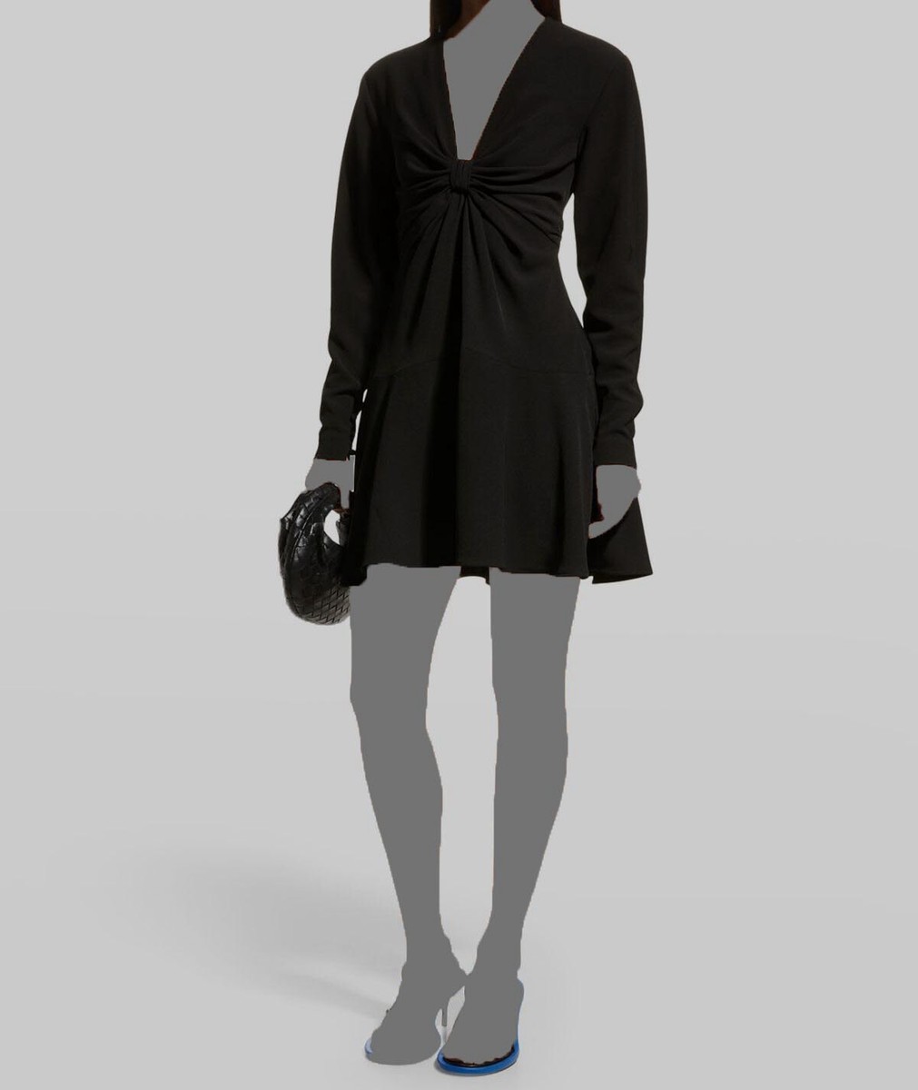 lex long sleeve mini dress black $496 A.L.C. Women's V Neck A-Line Size 0 Size:Large 10-12 layered with 4 Pebble And Now This Trendy