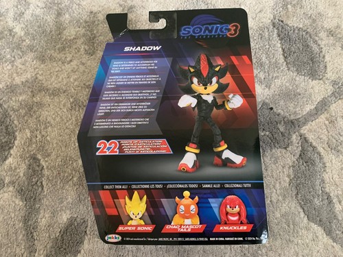 Sonic The Hedgehog 3 Movie 2024 Shadow Wave 2 Jakks Pacific 5” Action Figure - Picture 3 of 11