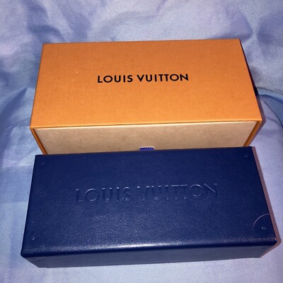 Authentic LOUIS VUITTON Empty Sunglasses Box, Navy Blue Case  display picture 2
