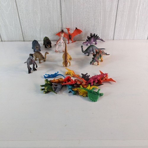 VTG Plastic Dinosaurs Bundle Set of 25 EUC - Picture 4 of 4