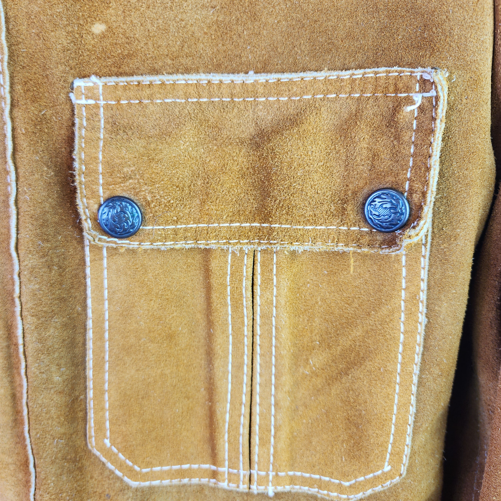 Vintage 1970s Joker Suede Rancher Jacket Western Styling Lined Huga 320319