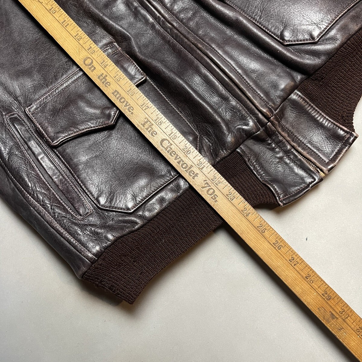 VINTAGE 50s All Weather Garment BROWN HORSEHIDE LEATHER A-2 VINTAGE 50s All Weather Garment BROWN HORSEHIDE LEATHER A-2