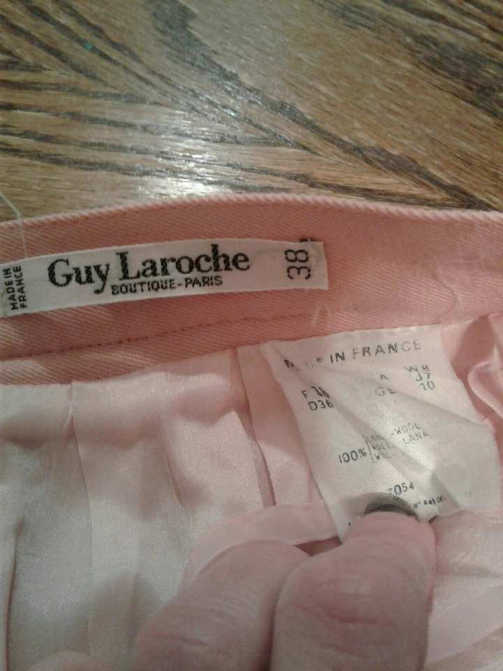 Falda y Blazer Vintage Guy Laroche 2 Piezas Talla 38 Traje Rosa (cb28) Foto 3 de 4