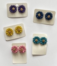 Flowers Daisy Stud Earrings Costume Jewellery