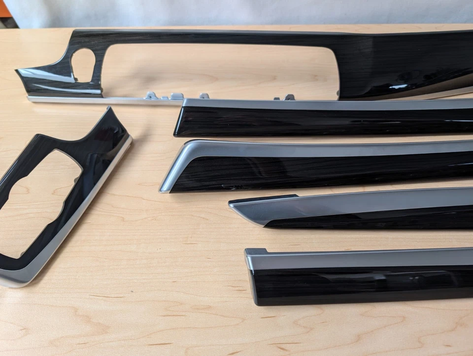 11-16 BMW F10 535 550 M5 528 painel de madeira antracite/porta acabamento conjunto de 6 fabricante de equipamento original novo - Imagem 3 de 4