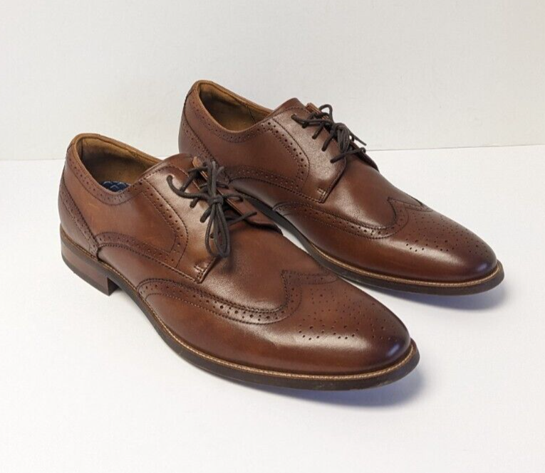 SAOLA Florsheim Rucci Oxford a coda di rondine pelle marrone uomo 13 M