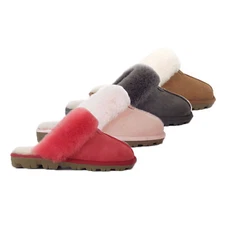 UGG Classic Slippers Women Australian Premium Sheepskin Wool Non-slip Lady Scuff