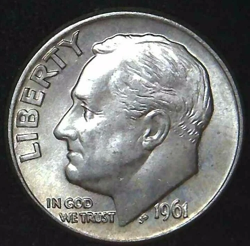 1961-D 10C Roosevelt Dime 90% Silver BU 21loot0331