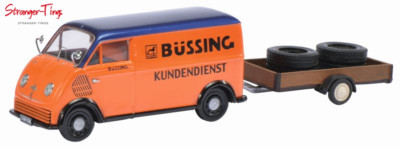 Schuco DKW Van and Trailer - Bussing 1:43