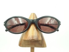 Vintage Police 301 52 703 Silver Metal Black Oval Sunglasses FRAMES ONLY