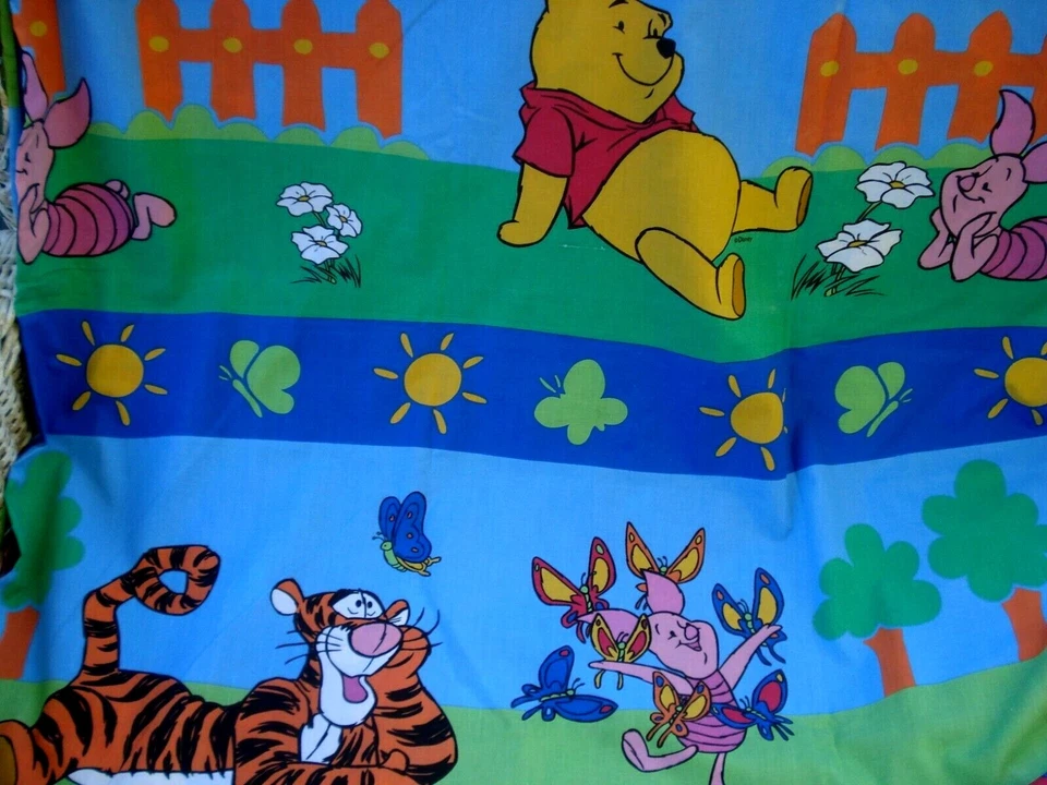 Funda nórdica reversible Winnie The Pooh Tigger Eeyore azul 54" x 78" NUEVA Foto 2 de 4