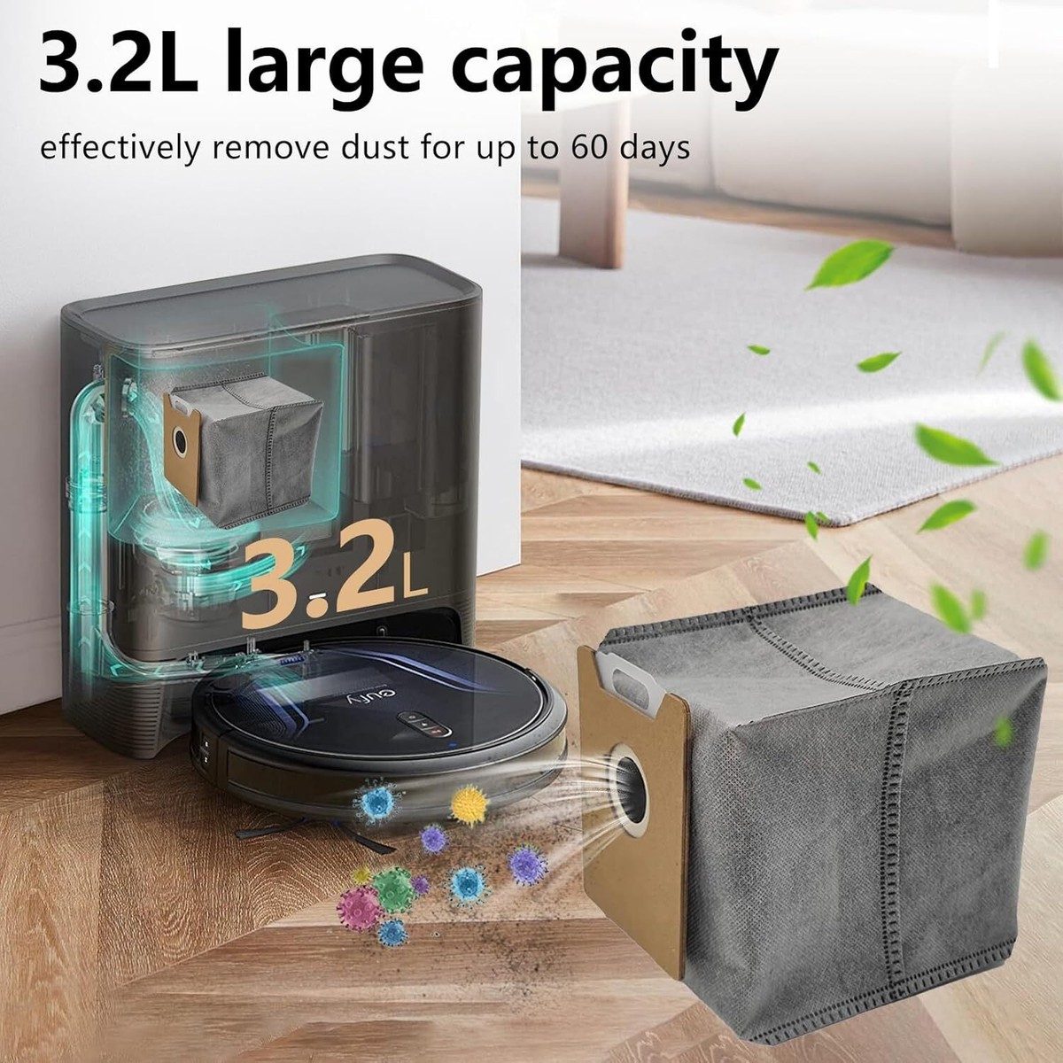 Replacement Dust Bags for Eufy G40+ G40 Hybrid+ Robot Vacuum Replacement Dust Bags for Eufy G40+ G40 Hybrid+ Robot Vacuum