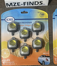 Lemon Ginger Scent Car Air Freshener Clip 6 Vent Clips 4ml Each