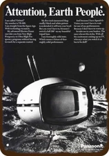 1972 PANASONIC ORBITEL TV Vintage-Look-Edge ** DECORATIVE REPLICA METAL SIGN **