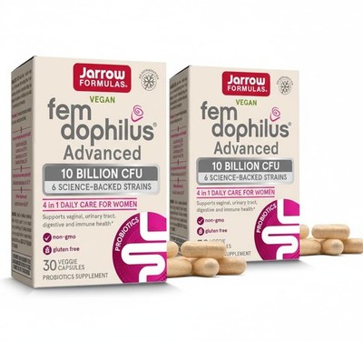 Jarrow Formulas Fem-Dophilus Advanced vaginale & verdauliche Probiotika 10 Milliarden
