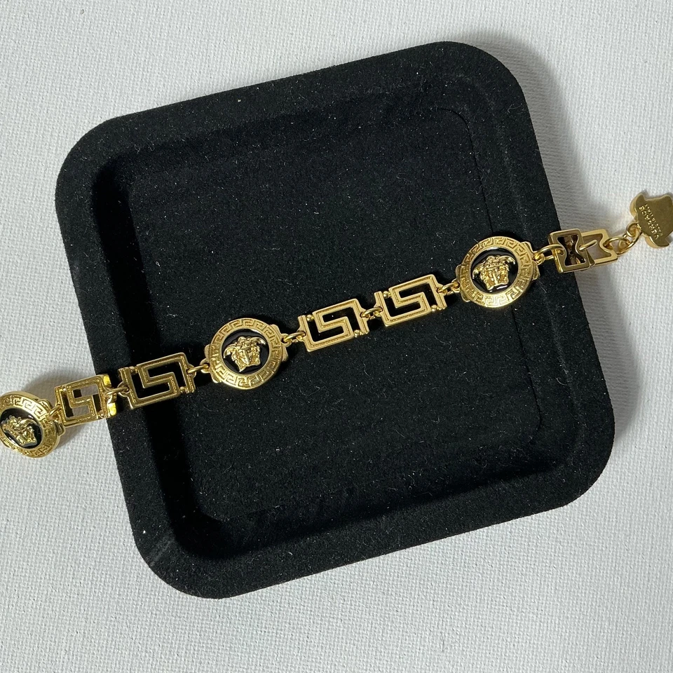 范思哲金色logo手链带盒 — 第 2/3 张图片