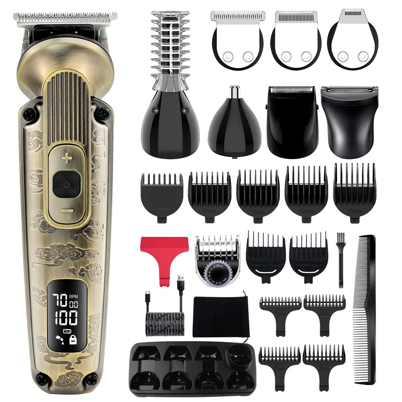 Beard Trimmer Mustache Trimmer for Men 8 in 1 Adjustable Spe